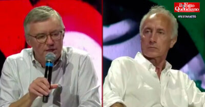 Copertina di Barbero alla festa del Fatto: “In Ucraina possibile un compromesso, in Medio Oriente una tragedia senza via d’uscita”