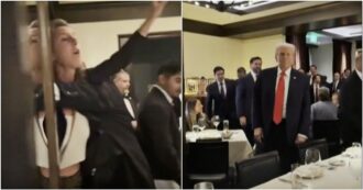 Copertina di Trump contestato in un ristorante di Washington da attivisti pro-Palestina
