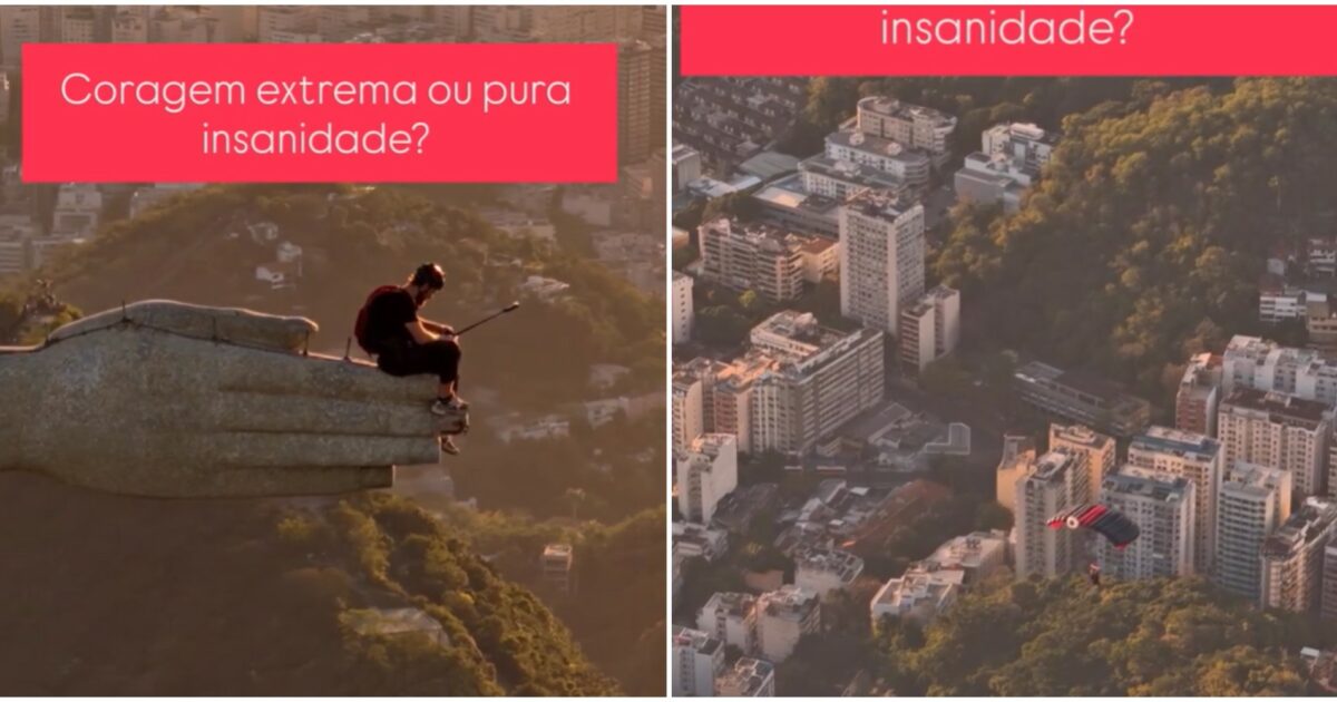 Scalano e saltano col paracadute dal Cristo Redentore di Rio De Janeiro: la polizia avvia un’indagine per “crimine contro il patrimonio culturale”
