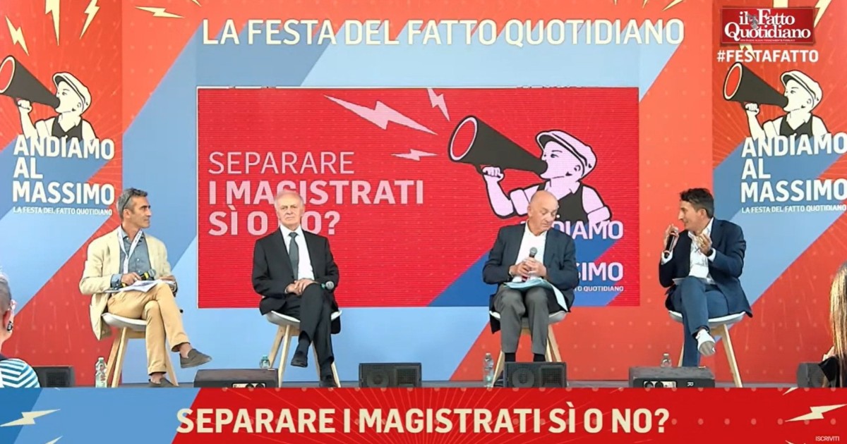 Festa del Fatto Quotidiano, “Separare i magistrati sì o no?”: rivedi il confronto tra Piercamillo Davigo e Francesco Paolo Sisto