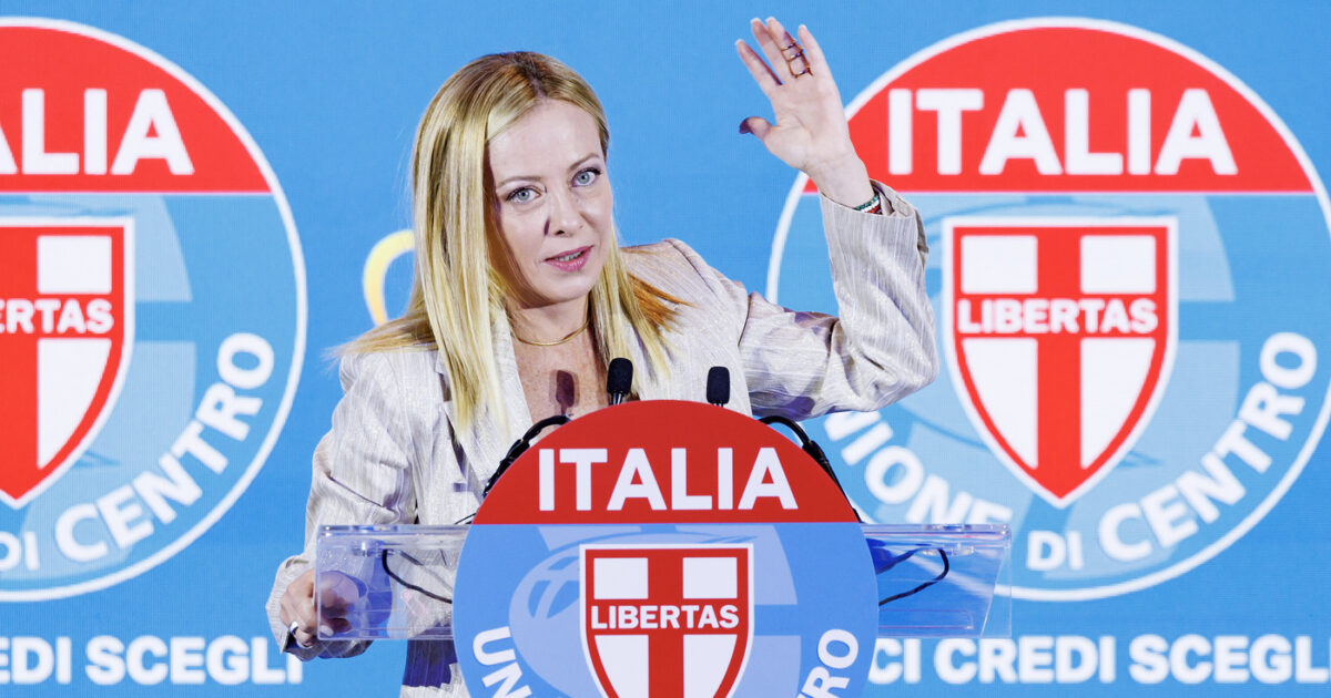 meloni inaugura la campagna elettorale e attacca la sinistra clima insostenibile festeggiano la violenza il pd straparla