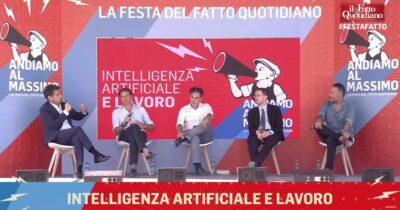 Copertina di Festa del Fatto Quotidiano, rivedi l’incontro “Intelligenza artificiale e lavoro” con Deangeli, D’Aprile, Della Vecchia, Baccaro e Sommi
