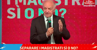 Copertina di Davigo alla festa del Fatto: “Questa riforma della giustizia avrà un effetto devastante, vedremo solo scippatori in galera”