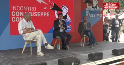 Copertina di Fischi quando si parla di Renzi alla Festa del Fatto. Conte: “Qui platea avveduta, eviteremo di fare accozzaglie”