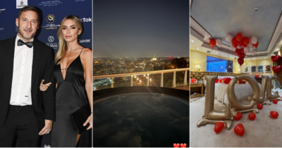 Copertina di “Hotel a 5 stelle con vista su Roma, cena romantica e regalo da capogiro”: Francesco Totti e la sorpresa a Noemi Bocchi per il terzo anniversario d’amore