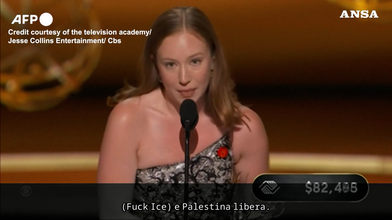free palestine hanna einbinder 232 la migliore attrice non protagonista agli emmy il messaggio dal palco