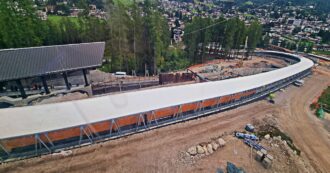 Olimpiadi 2026, ecco l’impatto ambientale della nuova pista da bob a Cortina | Le prime foto a lavori quasi conclusi