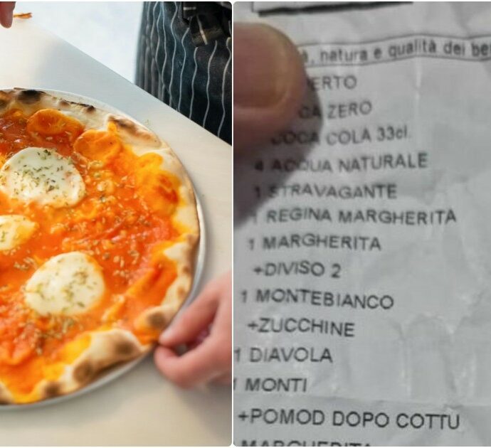 Un euro in più per tagliare la pizza in due. Lo ‘scontrino pazzo’ fa scoppiare il ‘caso’: “Così solo recensioni negative”
