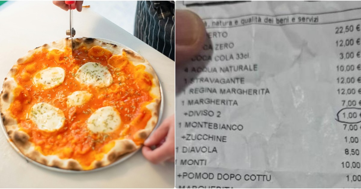 Un euro in più per tagliare la pizza in due. Lo ‘scontrino pazzo’ fa scoppiare il ‘caso’: “Così solo recensioni negative” Un euro in più per tagliare la pizza in due. Lo ‘scontrino pazzo’ fa scoppiare il ‘caso’: “Così solo recensioni negative”