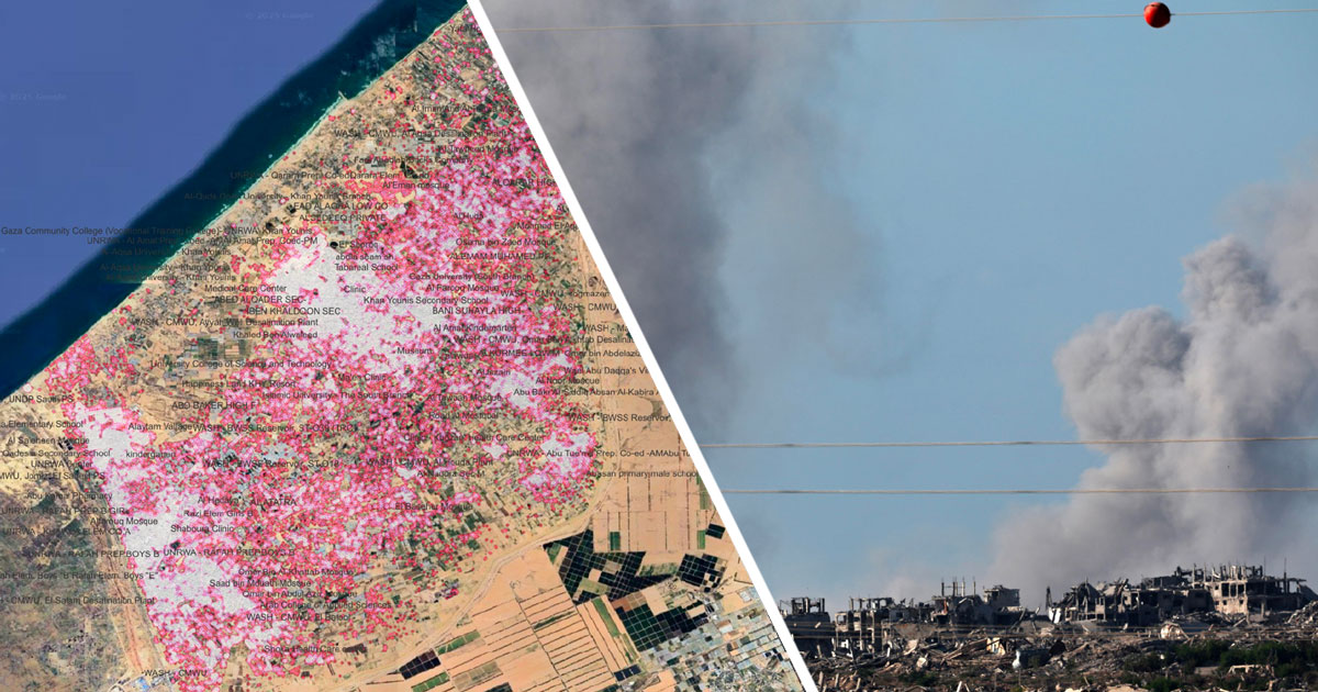 Gaza: quasi l’80% delle strutture già danneggiato prima dell’attacco via terra di Israele: l’analisi satellitare di Unosat