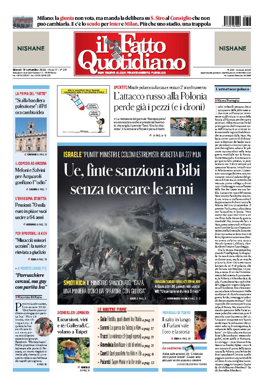 Copia del giorno de Il Fatto Quotidiano