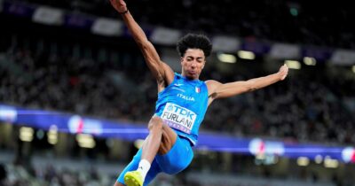 Copertina di Saltiamo sul mondo: Furlani. Primo Oro italiano nel lungo