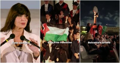 Copertina di La ministra Bernini contestata dagli studenti alla Sapienza: “Siete complici, dovete fermare Israele”