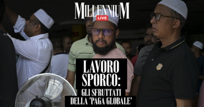 Copertina di Lavoro sporco: gli sfruttati della ‘paga globale’. Millennium Live con Rigamonti e Querin