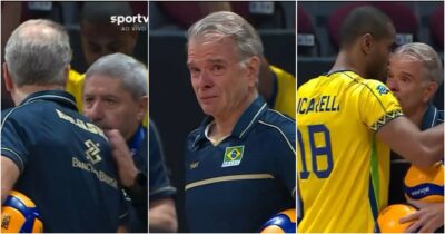 Copertina di Gli comunicano la morte della madre mentre sta iniziando la partita: la tragedia di Bernardinho, il ct del Brasile che resta in panchina in lacrime – Video