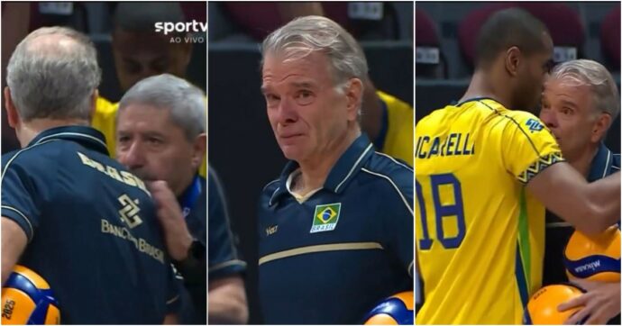 Gli comunicano la morte della madre mentre sta iniziando la partita: la tragedia di Bernardinho, il ct del Brasile che resta in panchina in lacrime – Video