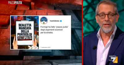 Copertina di Formigli replica a Meloni: “Le scalette ce le scriviamo da soli, magari provi col Tg1”