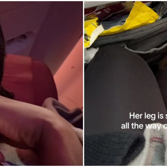 “Non volerò mai più in economy. L’anziana seduta accanto a me prima ha invaso il mio spazio, poi mi ha minacciato con il coltello”: il video viaggio da incubo è virale su TikTok