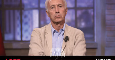 Copertina di Travaglio su Nove: “Cosa può fare Meloni domattina per Gaza? Smettere di vendere armi a Israele”