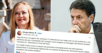 Quando Meloni attaccava Conte ospite di Domenica In durante la pandemia: “Siamo in Corea del Nord”. E l’allora premier declinò l’invito