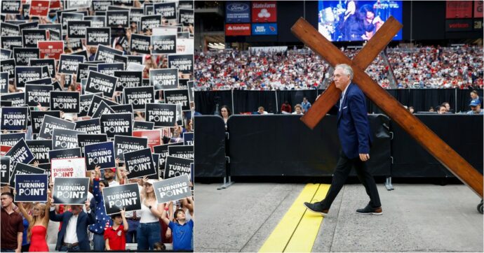 In 100mila ai funerali di Charlie Kirk: anche Trump e Musk. La vedova: “Indosso il suo ciondolo macchiato di sangue”