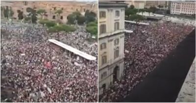 Copertina di Sciopero per Gaza, l’invasione della folla in tutta la zona intorno alla Stazione Termini