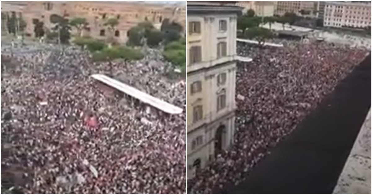 Sciopero per Gaza, l’invasione della folla in tutta la zona intorno alla Stazione Termini Sciopero per Gaza, l’invasione della folla in tutta la zona intorno alla Stazione Termini