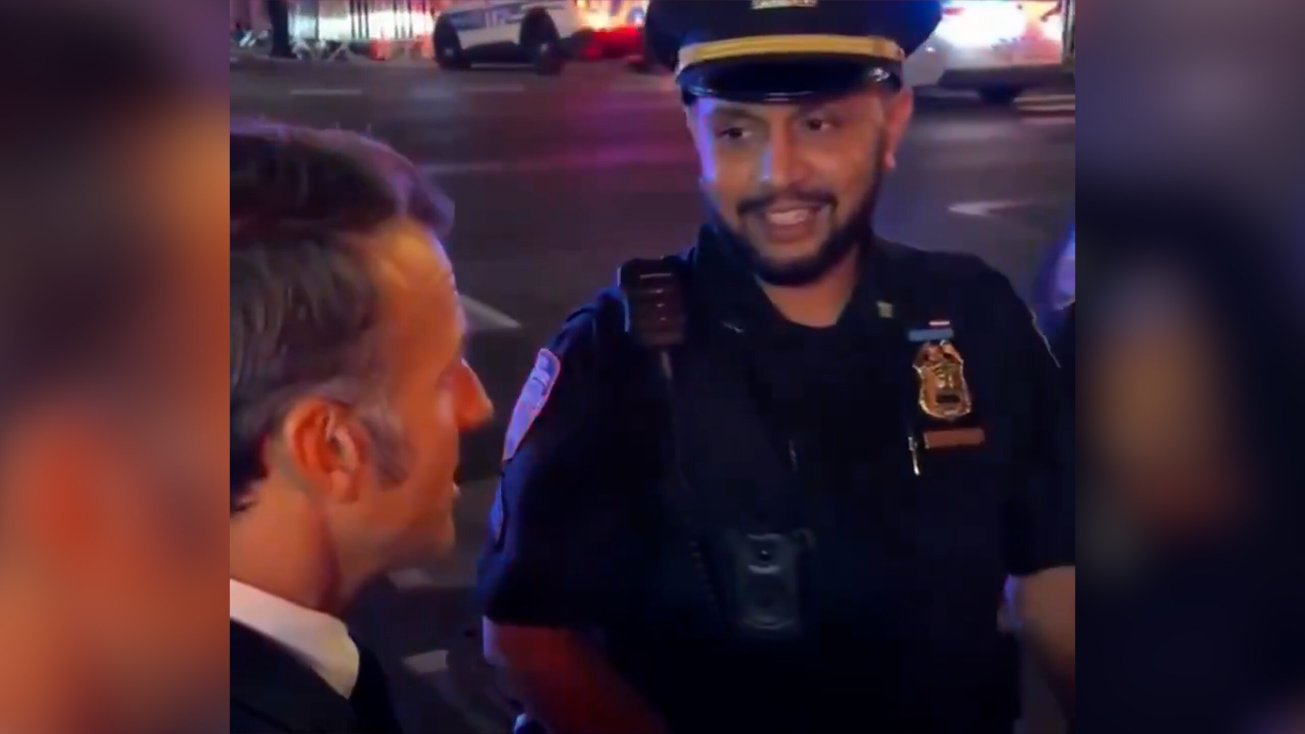 new york anche macron bloccato in strada per il corteo di trump e lui chiama il presidente usa mi liberi la strada