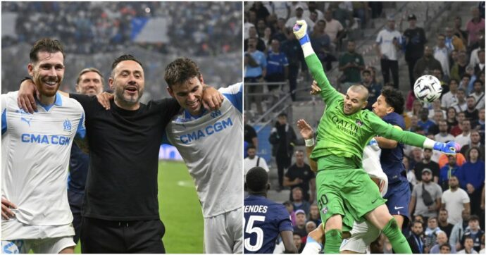 “Sono venuto qui solo per questo. Loro rappresentano il potere”: De Zerbi batte il Psg, il Marsiglia vince con papera dell’erede di Donnarumma