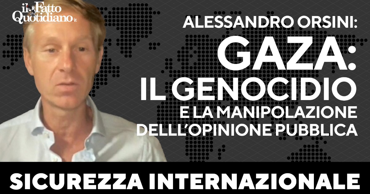 Gaza, il genocidio e la manipolazione dell’opinione pubblica. La diretta con Alessandro Orsini e Stefania Maurizi