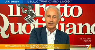 Copertina di Travaglio a La7: “L’elettorato di Meloni si ricorda bene le sue vecchie posizioni pro Gaza. La pentola rischia di esplodere”