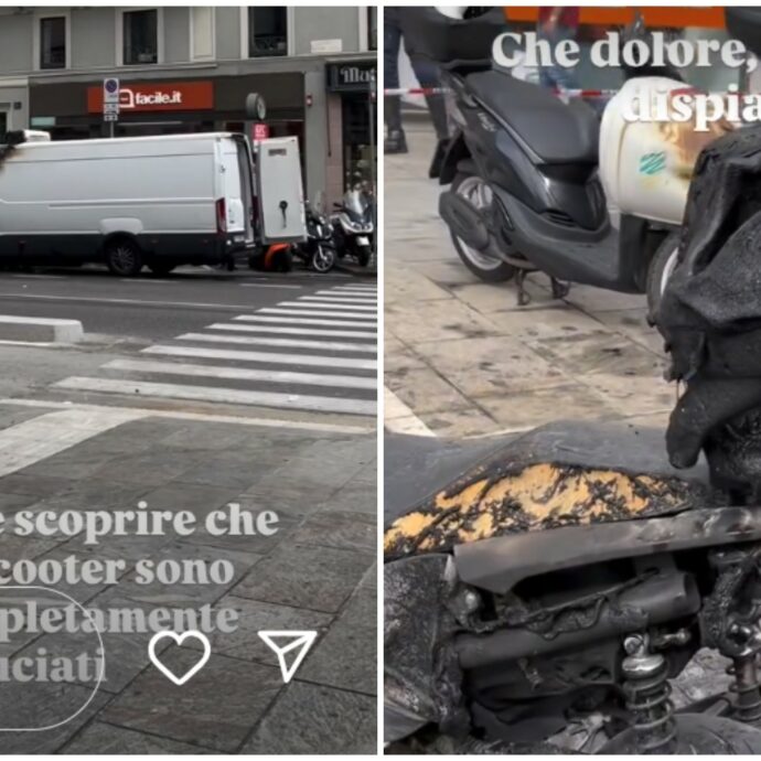 “Il mio scooter è totalmente bruciato”: Ana Laura Ribas in lacrime mostra i resti carbonizzati del suo motorino bruciato per un incendio