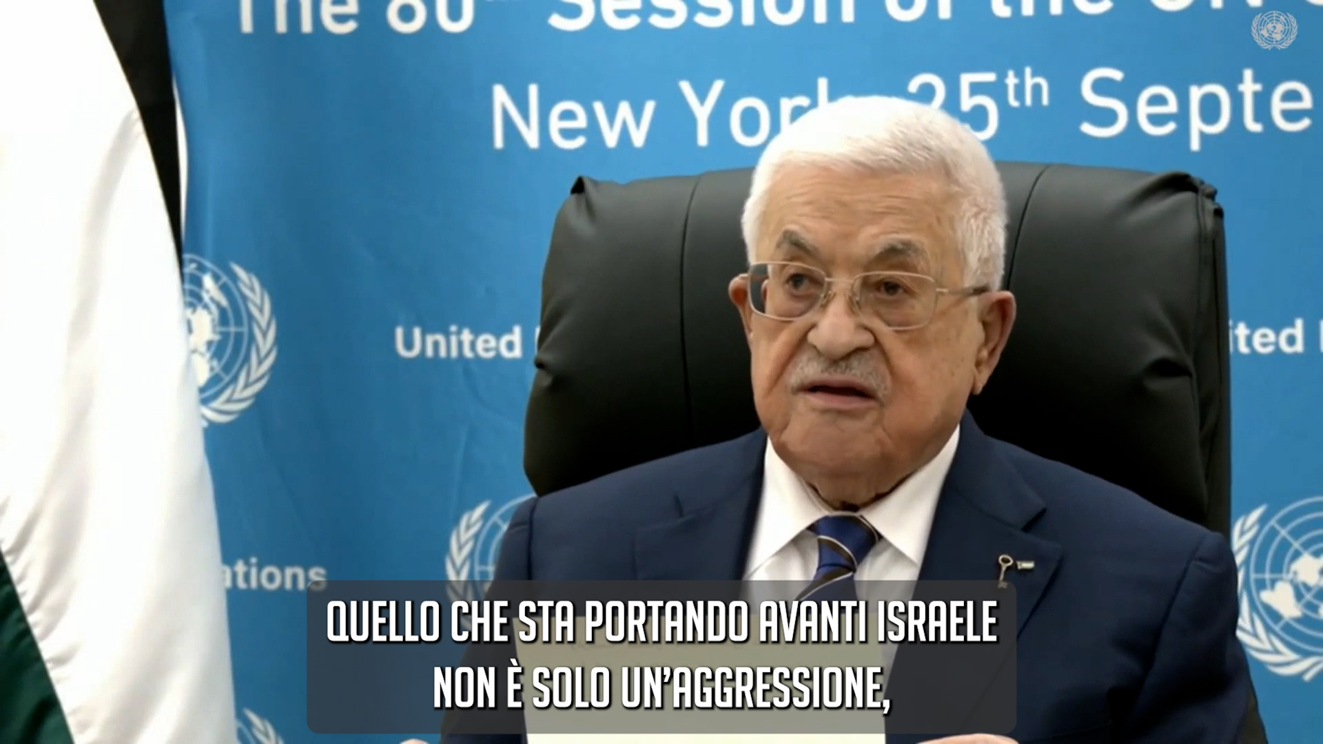 Gaza, Abu Mazen all’Onu: “Pronti a governare la Palestina, Hamas consegni le armi. 7 ottobre non rappresenta il nostro popolo”