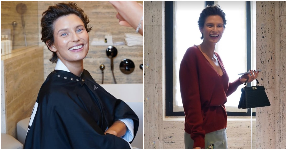 Bianca Balti alla Milano Fashion Week con il nuovo look: i suoi capelli “soft crop” sono già un trend