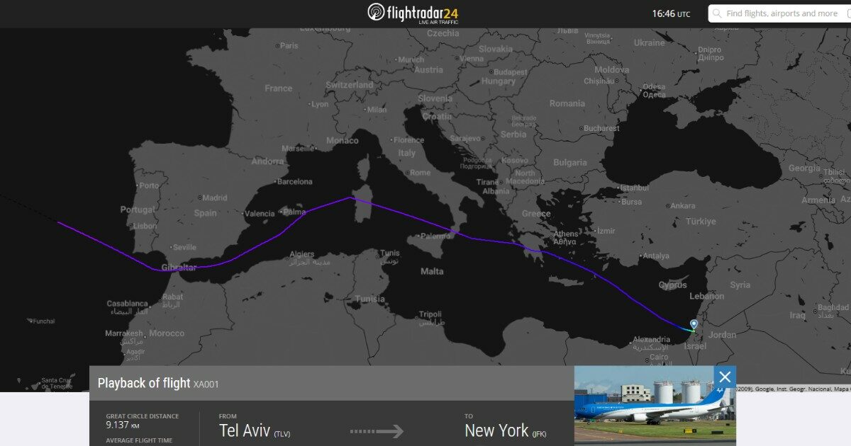Rotta insolita per l’aereo di Netanyahu diretto a New York: evita Spagna e Francia, ma sorvola Italia e Grecia