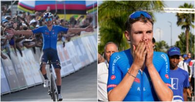 Copertina di Mondiali Ciclismo, Finn è medaglia d’oro U23 nella prova in linea: è il più giovane di sempre a riuscirci. “È stato qualcosa di irreale”