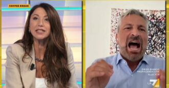 Copertina di Lite tra Speranzon (FdI) e Maiorino (M5s): “Flotilla fa la guerra a Israele”. “Non puoi coprire 75mila palestinesi uccisi con le tue urla”. Su La7