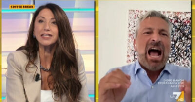 Copertina di Lite tra Speranzon (FdI) e Maiorino (M5s): “Flotilla fa la guerra a Israele”. “Non puoi coprire 75mila palestinesi uccisi con le tue urla”. Su La7