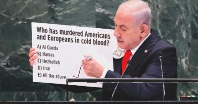 Copertina di Netanyahu tra Onu e megafoni a Gaza: spietato ma isolato. Show senza spettatori al Palazzo di vetro