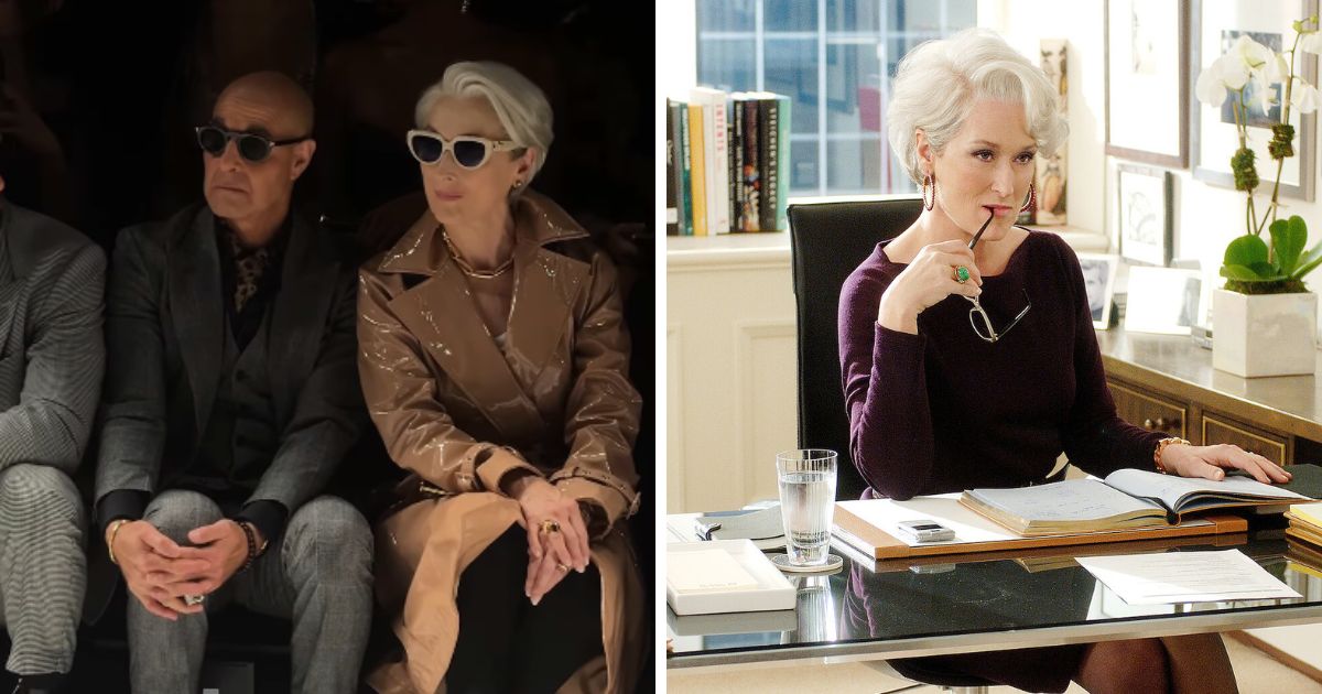 la sfilata di dolce e gabbana diventa il set de il diavolo veste prada 2 ecco meryl streep e stanley tucci nei panni di miranda priestly e nigel