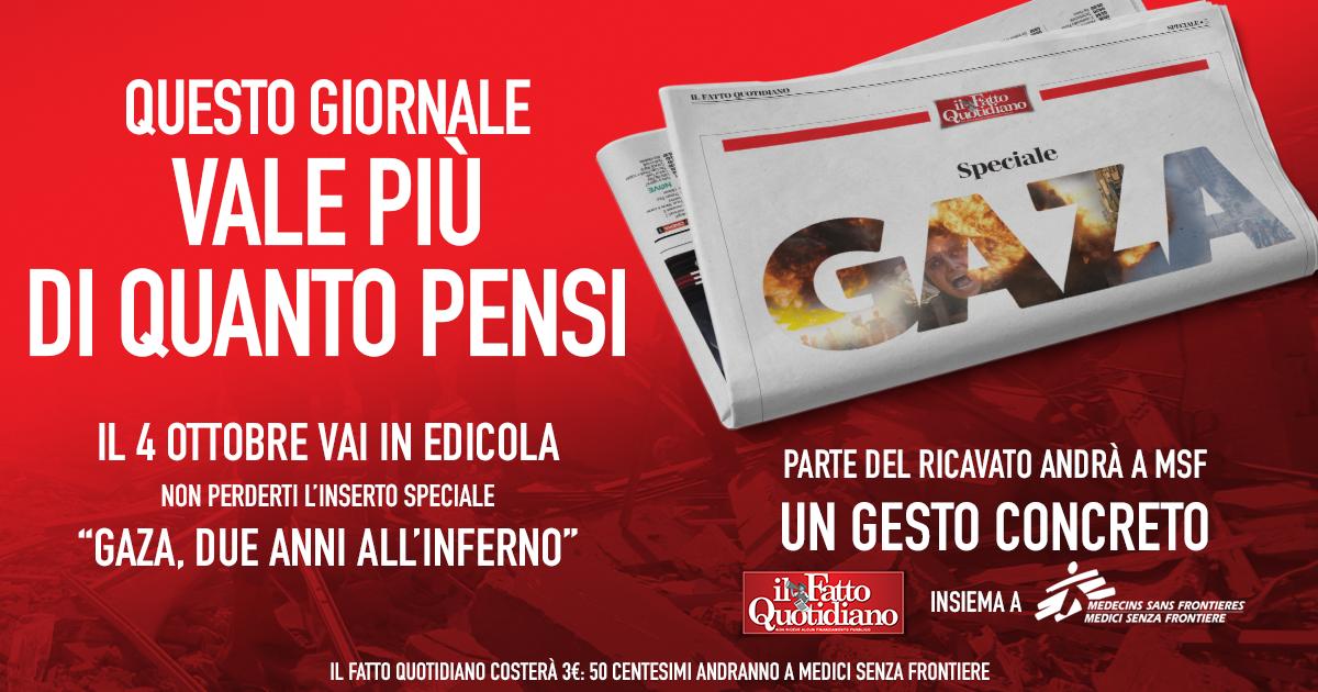 gaza due anni all8217inferno sabato 4 ottobre in edicola l8217inserto speciale del fatto quotidiano