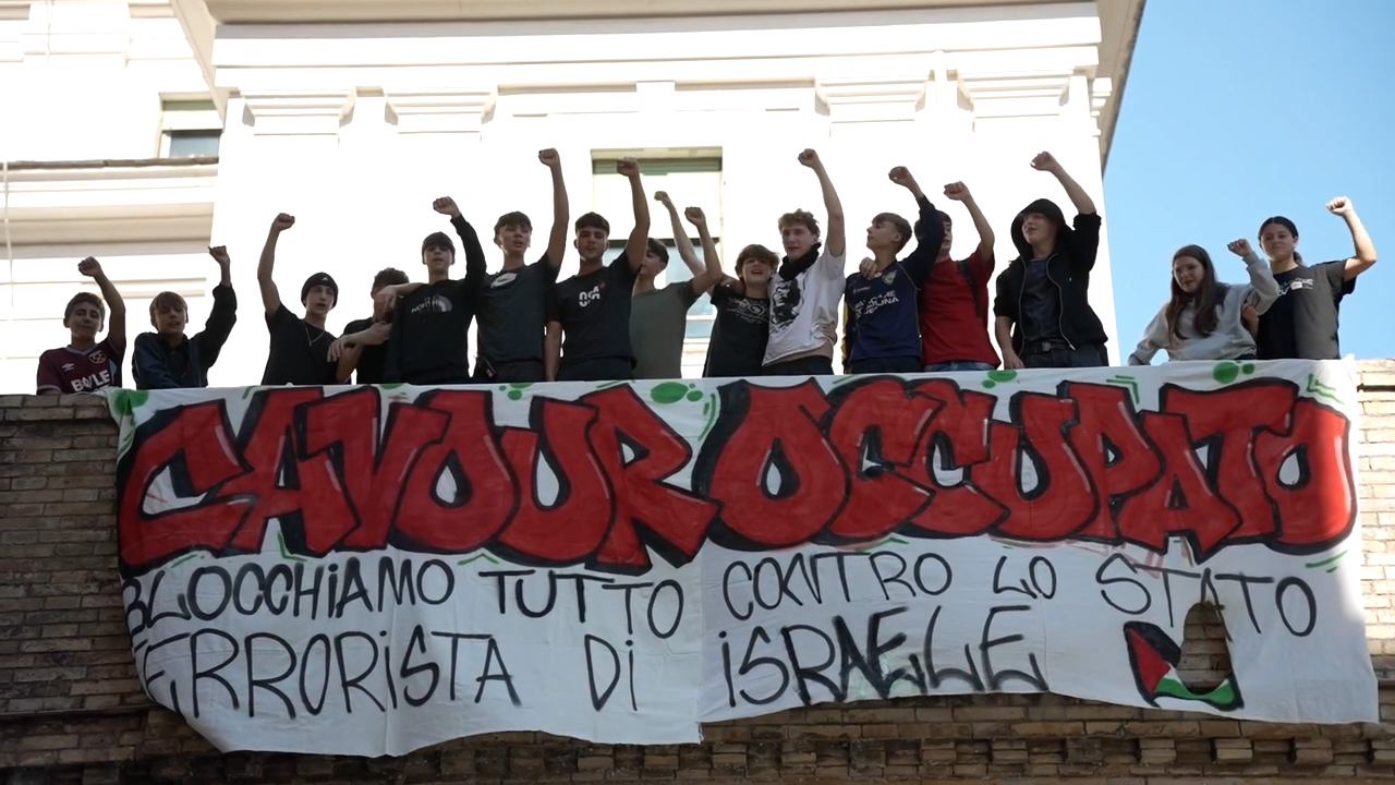 studenti occupano il liceo cavour a roma blocchiamo tutto fino a che la palestina non verr224 liberata