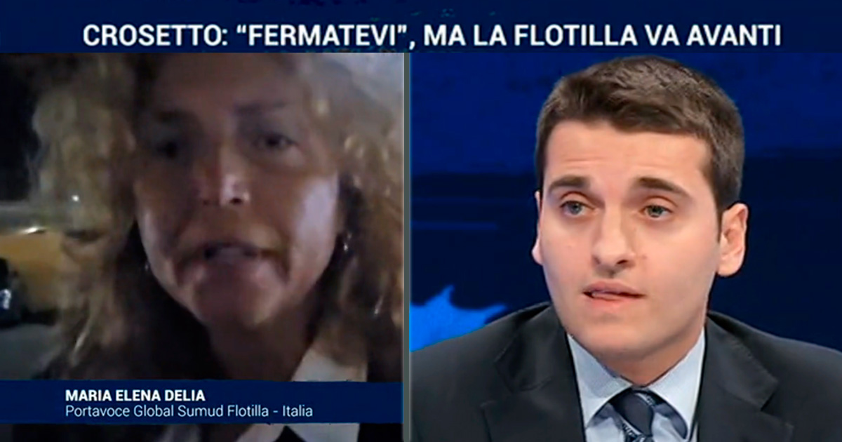 Scontro tra Giubilei e la portavoce italiana della Flotilla. “Avete finalità politiche”. “Lo abbiamo sempre detto”. Su La7