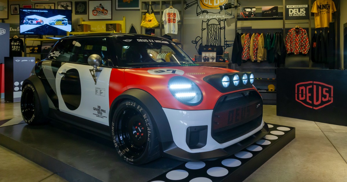 mini john cooper works x deus ex machina show car tra racing e surf