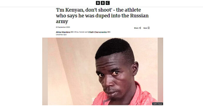 Atleta keniota trovato in un campo di prigionia ucraino: così l’Africa è costretta a combattere ancora una guerra non sua