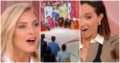 Copertina di “Hai l’ascella pezzata. Ci è permesso sudare”: Martina Colombari imbarazza Caterina Balivo in diretta