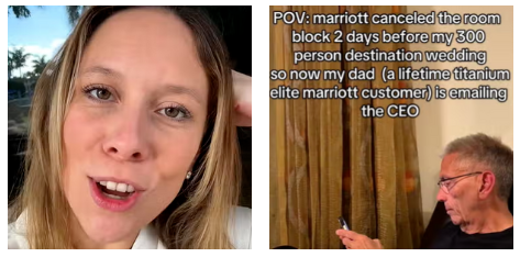“Ho prenotato 300 camere per gli ospiti del mio matrimonio in una nota catena di hotel, all’ultimo momento me le hanno disdette tutte”: la storia della sposa Emily Campeas diventa virale
