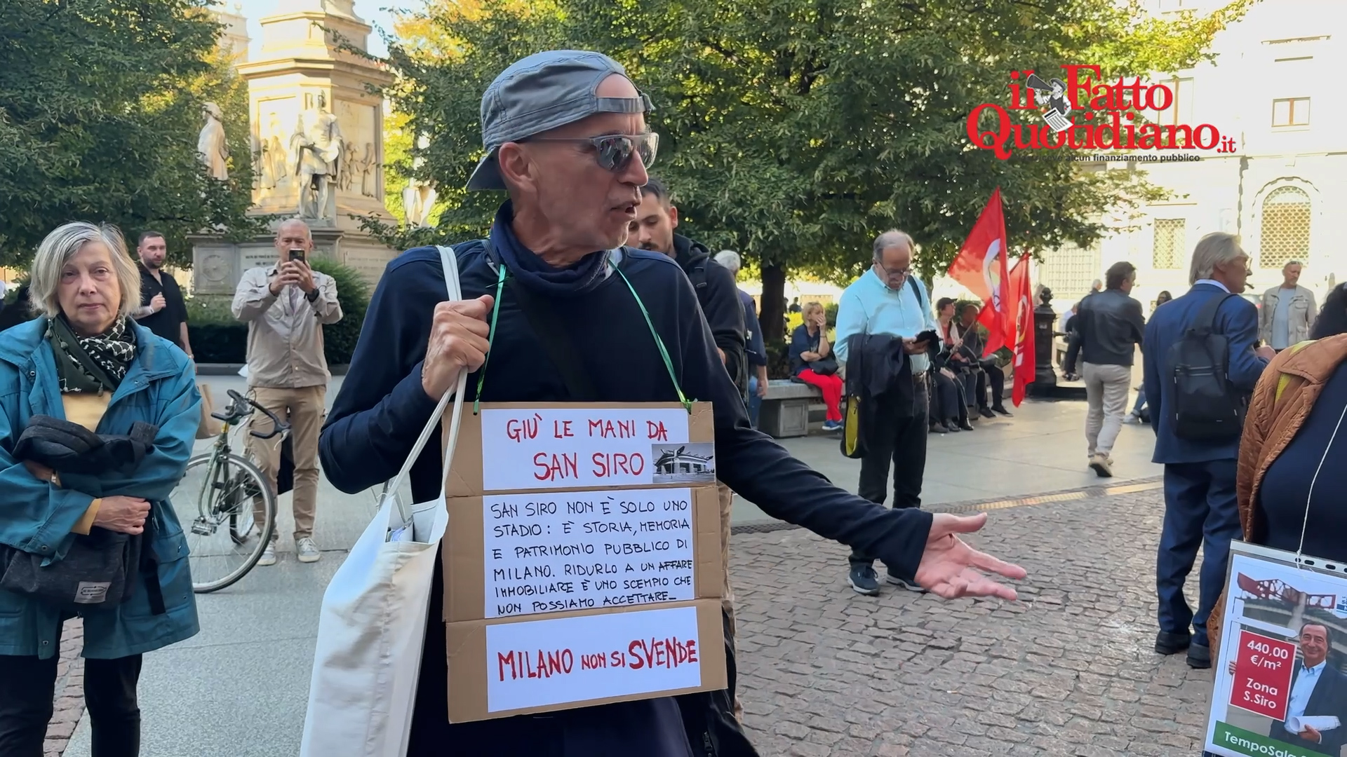 beppe svendi casa tua 200 una speculazione edilizia la protesta a palazzo marino contro la cessione dello stadio meazza
