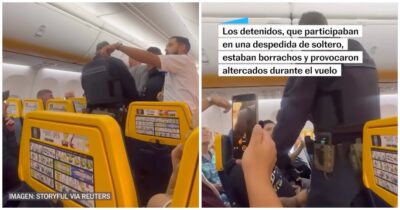 Copertina di “Correvano per il corridoio, uno di loro ha provato a baciare una donna mentre altri si prendevano a testate”: caos sul volo Ryanair per l’addio al celibato, piloti costretti all’atterraggio di emergenza