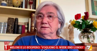Copertina di Sciopero generale per Gaza, Bindi a La7: “Meloni mi fa vergognare, gravi le sue parole”. Frecciata a Renzi